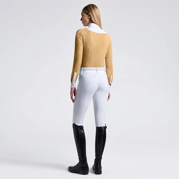Cavalleria Toscana Tan equestrian show shirt perforated mesh - Picture 13 of 15